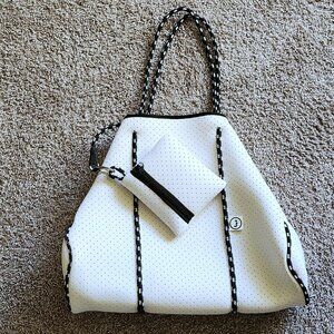 Sporty Spice Neoprene Tote White by Jimeila California